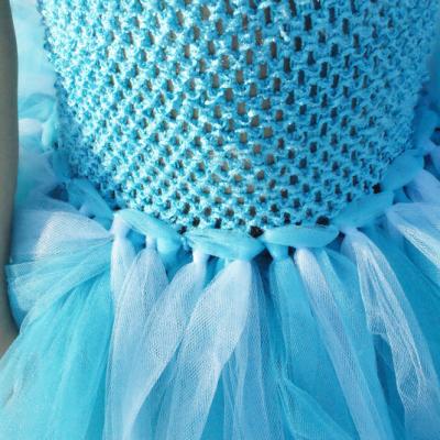 bustier tube crochet  pour tutu bleu turquoise  25*30cm