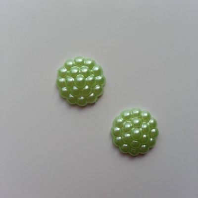 Lot de 2 embellissements en résine  12mm vert