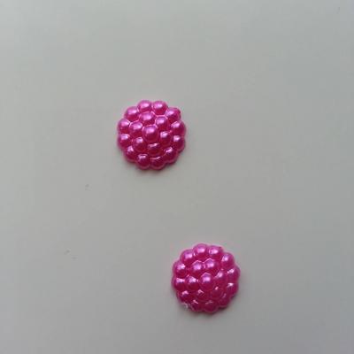 Lot de 2 embellissements en résine  12mm rose fuchsia