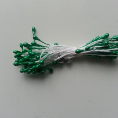 Lot de 10 pistils  tête de 3mm vert N15