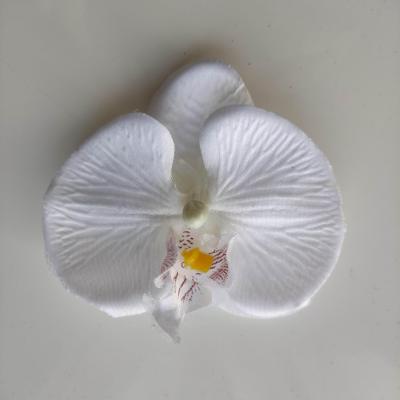 orchidée  en tissu blanc  80mm