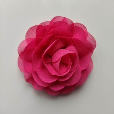 fleur de pavot en mousseline 80mm rose fuchsia