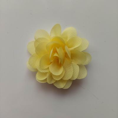 fleur mousseline   50mm jaune pale