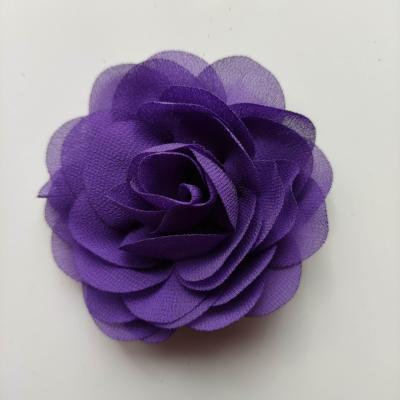 fleur de pavot en mousseline 80mm violet