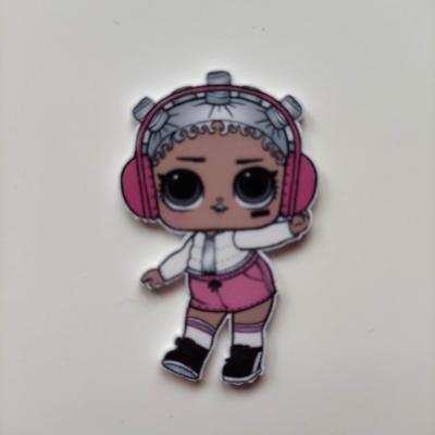 cabochon en resine poupée LOL casque  30*45mm