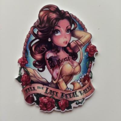 cabochon en résine princesse belle et la bete 55*70mm