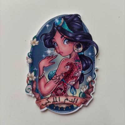 cabochon en résine princesse jasmine 1001 nuits 50*75mm