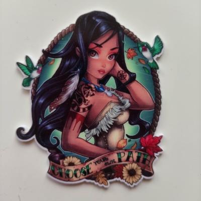 cabochon en résine princesse pocahontas 55*65mm