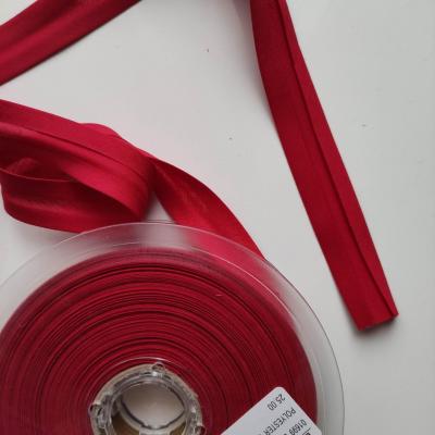 biais en coton rouge 20mm