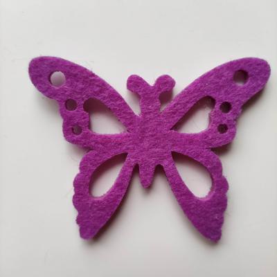 papillon en feutrine mauve 55*70mm