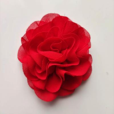 fleur en mousseline rouge 70mm
