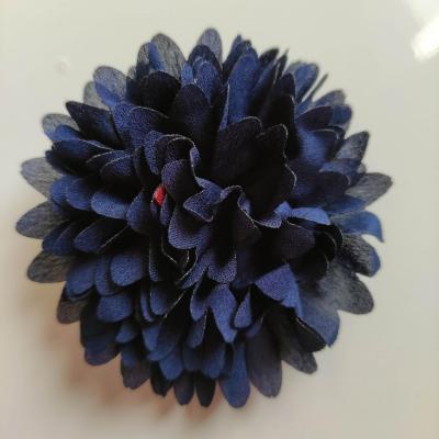 fleur mousseline 90mm bleu marine
