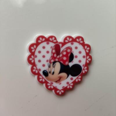 cabochon souris coeur minnie rouge 35*33mm