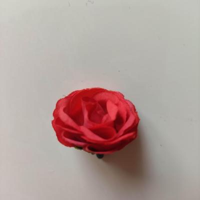 Fleur  en tissu  30mm rouge