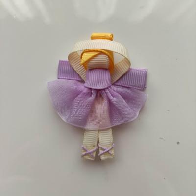 barrette crocodile ballerine mauve  B104