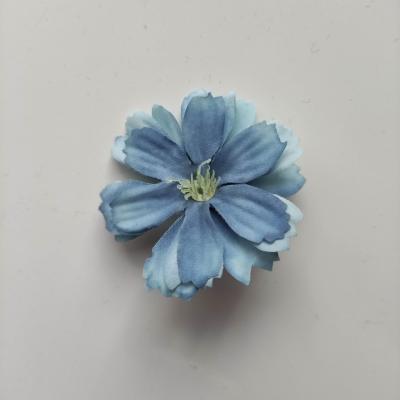 fleur en tissu  bleu  40mm