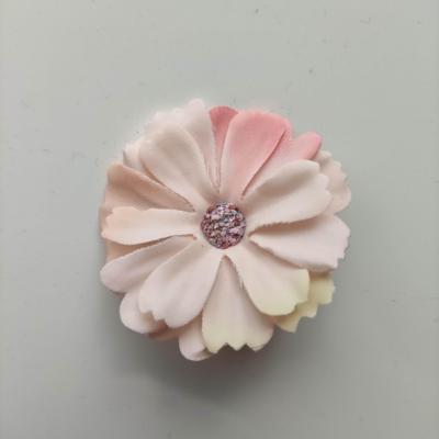 leur en tissu  peche et saumon  40mm (2)
