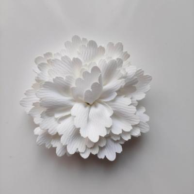 Fleur tissu  65mm ivoire