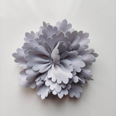 Fleur tissu  65mm gris