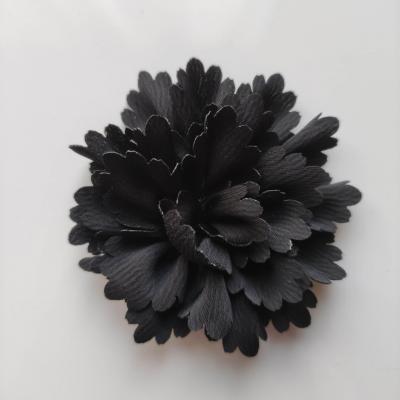 Fleur tissu  65mm noir