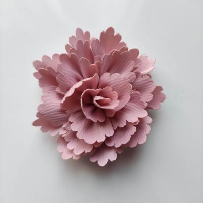 Fleur tissu  65mm vieux rose