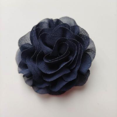 fleur en mousseline bleu marine 70mm