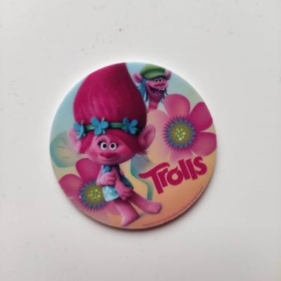 cabochon plat en résine  trolls poppy  40mm