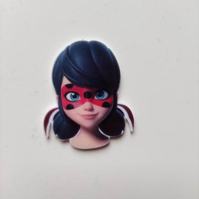 cabochon plat en résine Miraculous Ladybug  35*40mm