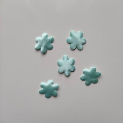 lot de 5 petites  fleurs satin 20mm vert pastel