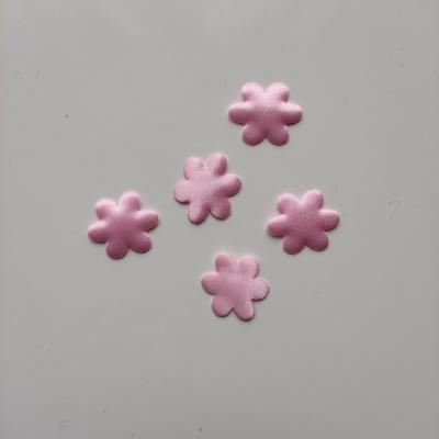 lot de 5 petites  fleurs satin 20mm rose