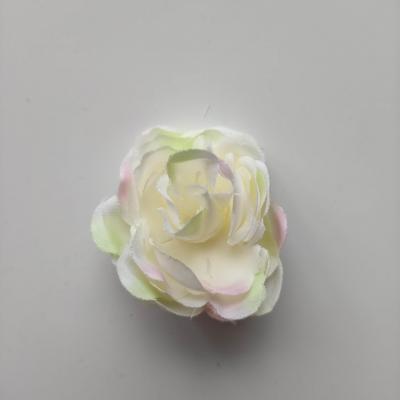 fleur artificielle en tissu de 50mm ivoire et rose