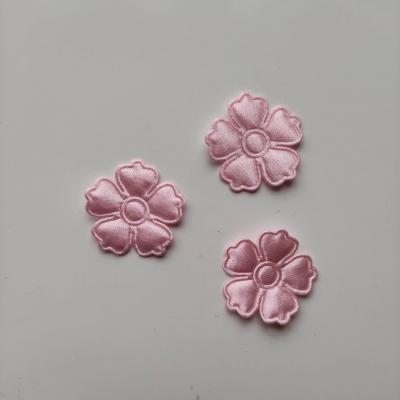 lot de 3 fleurs satin 25mm rose