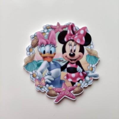 Cabochon souris plat en résine minnie et daisy  45mm