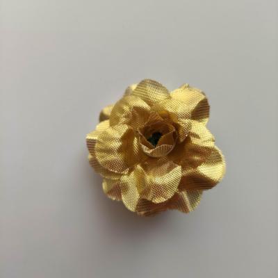 Fleur  en tissu  50mm doré, or