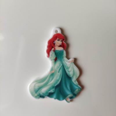 cabochon percé  plat en résine  princesse ariel petite sirene  35*45mm