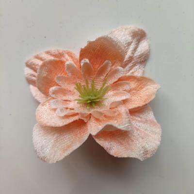 fleur velouté peche 70mm