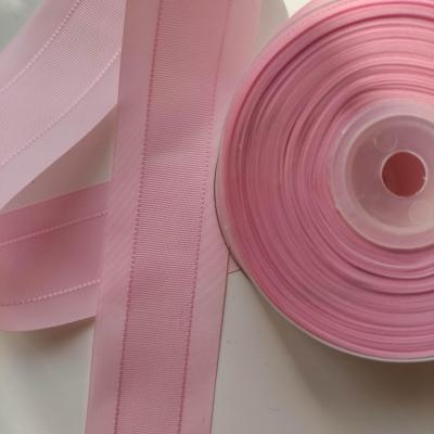 1 metre de ruban rose    40 mm