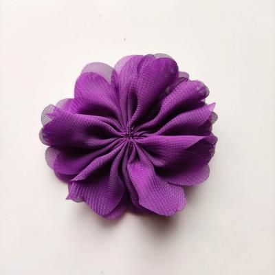 fleur en tissu mousseline violet  70mm