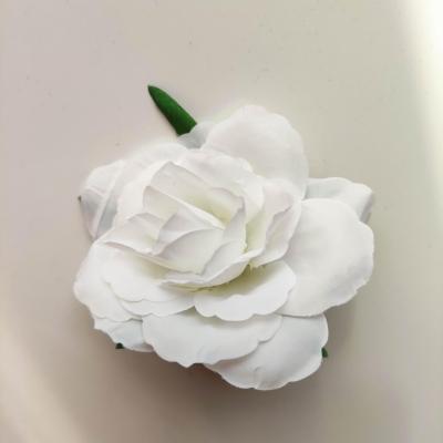 rose artificielle en tissu blanc 60mm