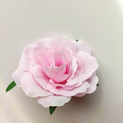 rose artificielle en tissu rose 60mm