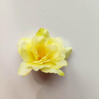 fleur  en tissu jaune 50mm