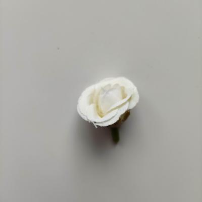 petite rose en tissu 20mm ivoire