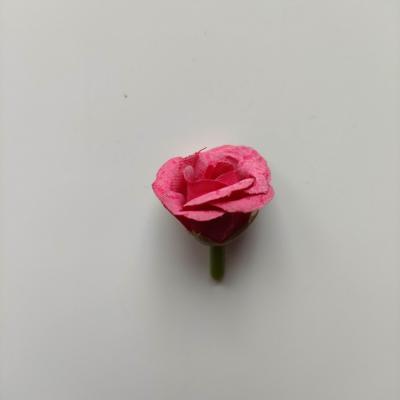 petite rose en tissu 20mm rose fuchsia