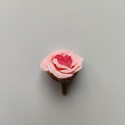 petite rose en tissu 20mm saumon