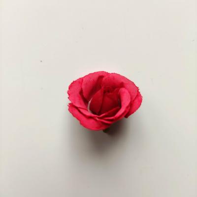 petite rose en tissu 20mm rouge