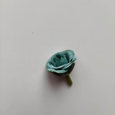 petite rose en tissu 20mm vert