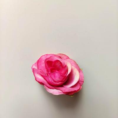 40mm fleur en tissu  40mm rose fuchsia