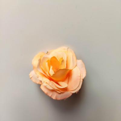 40mm fleur en tissu  peche
