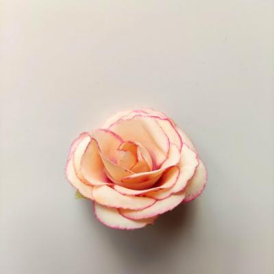 40mm fleur en tissu  peche et rose