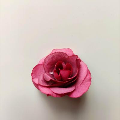 40mm fleur en tissu prune